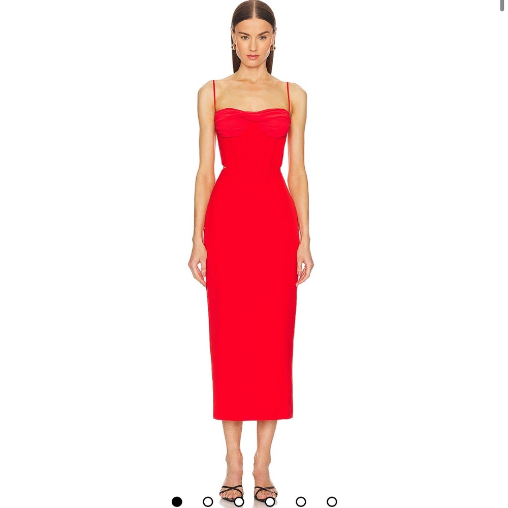 Bardot Elegant Red Midi Dress